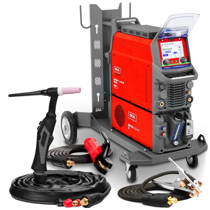 IDEAL Expert TIG 321 DC Pulse Pro 7 LCD mit Wasserkühler und Zubehör – komplettes Set