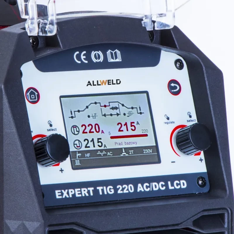 LCD-Bedienpanel des IDEAL Expert TIG 220 AC/DC Puls