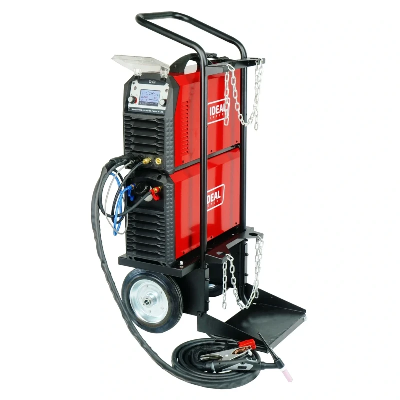 IDEAL Expert TIG 220 AC/DC Pulse W LCD mit Fahrgestell – komplettes Set