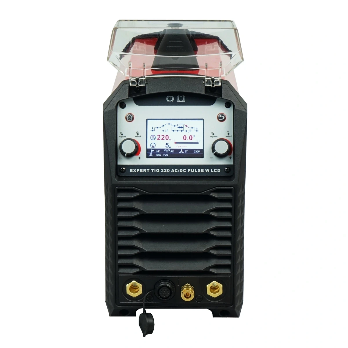 Rückansicht des IDEAL Expert TIG 220 AC/DC Pulse W LCD