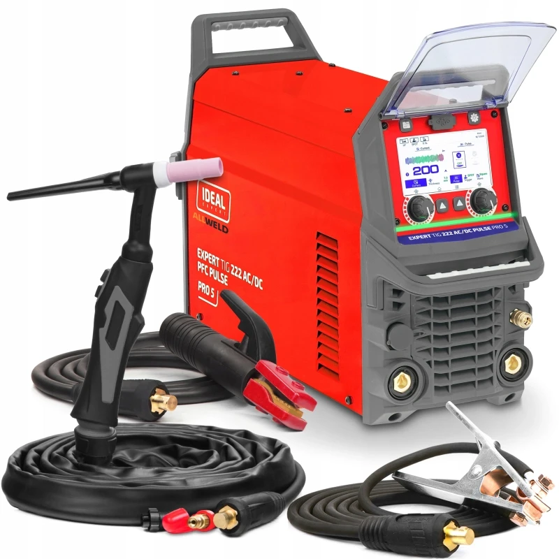 IDEAL Expert TIG 222 AC/DC PFC PULSE Pro 5 LCD mit Zubehör – komplettes Set