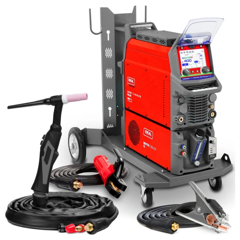 IDEAL Expert TIG 422 AC/DC Pulse Pro 7 LCD 400A mit Wasserkühler – komplettes Set