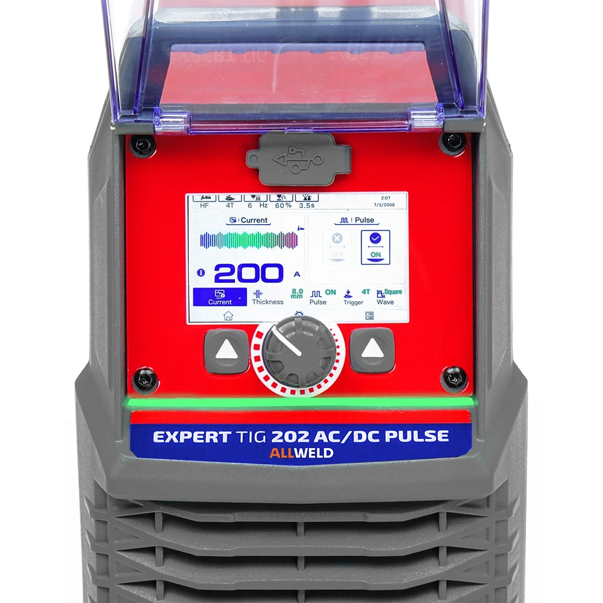 LCD-Bedienpanel des IDEAL Expert TIG 202 AC/DC Pulse Pro 3.5