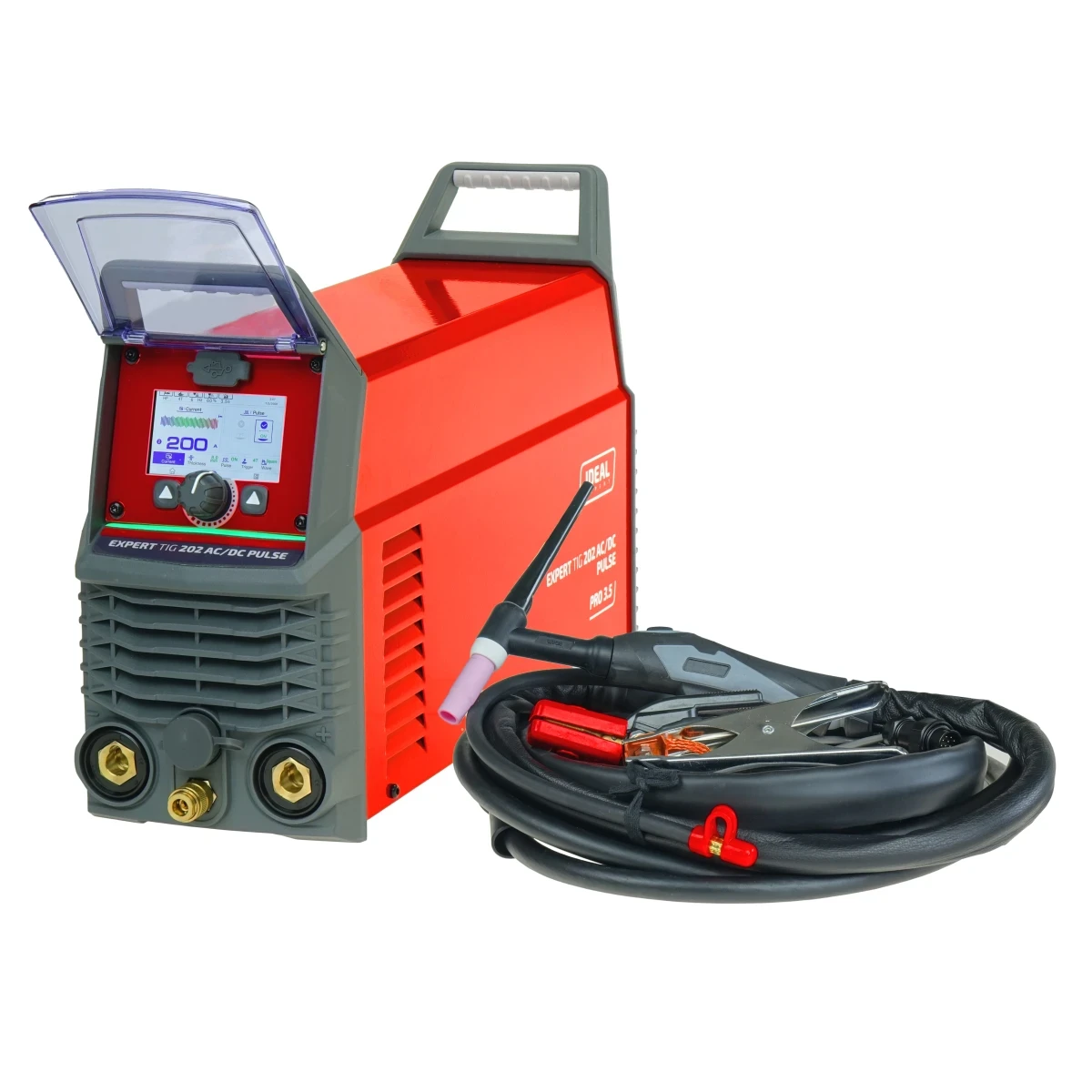 IDEAL Expert TIG 202 AC/DC Pulse Pro 3.5 LCD mit Schweißkabeln und Zubehör
