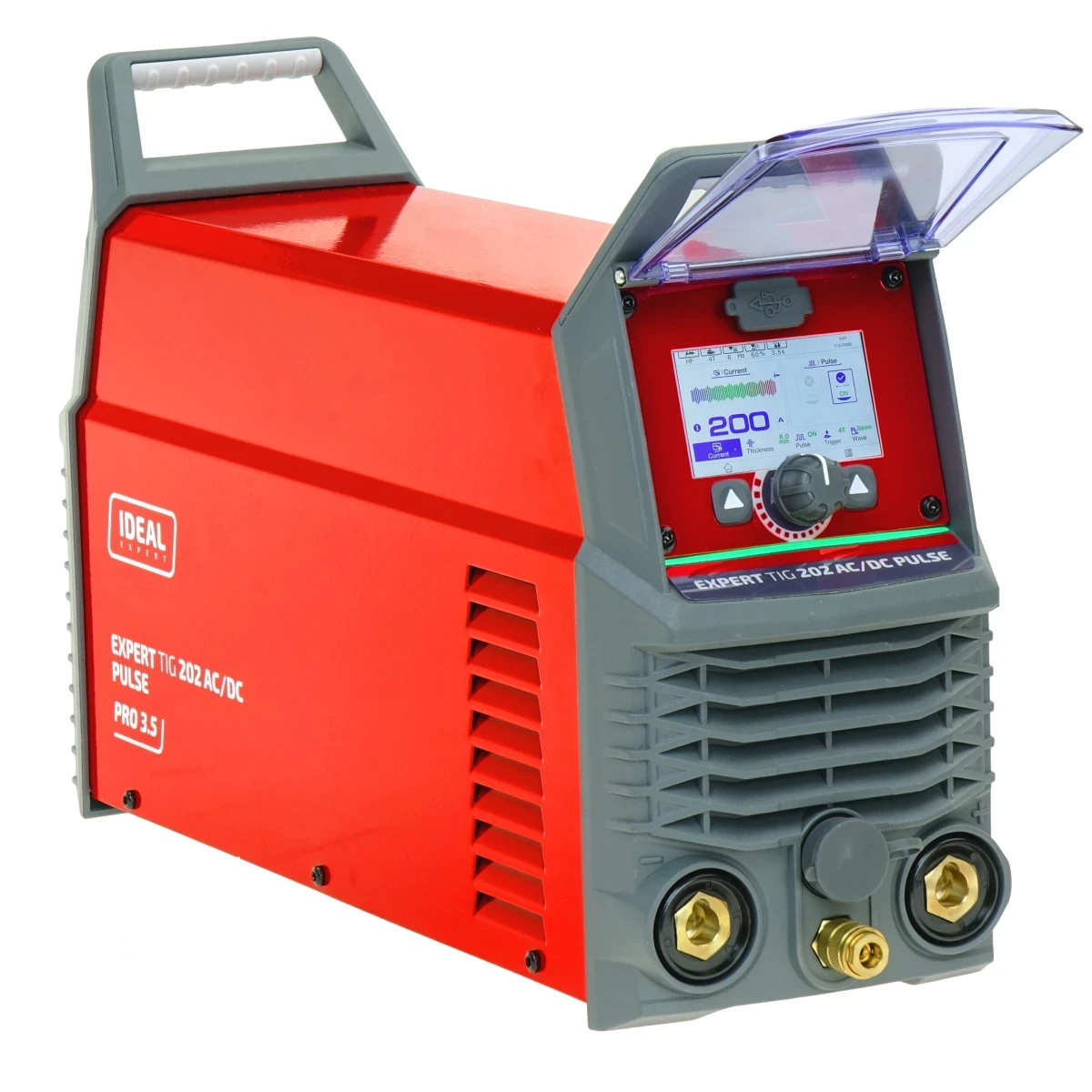IDEAL Expert TIG 202 AC/DC Pulse Pro 3.5 LCD – Front- und Seitenansicht