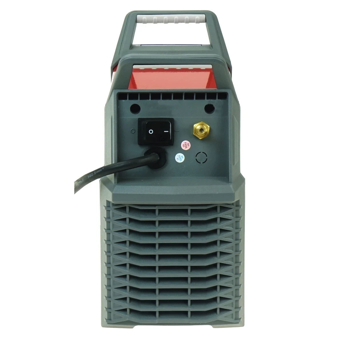 Rückansicht des IDEAL Expert TIG 202 AC/DC Pulse Pro 3.5 LCD mit Tragegriff