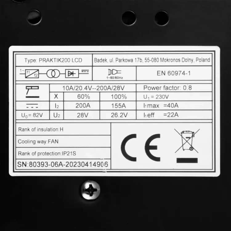Ideal Praktik 200 LCD Synergy E-Hand - Technische Daten