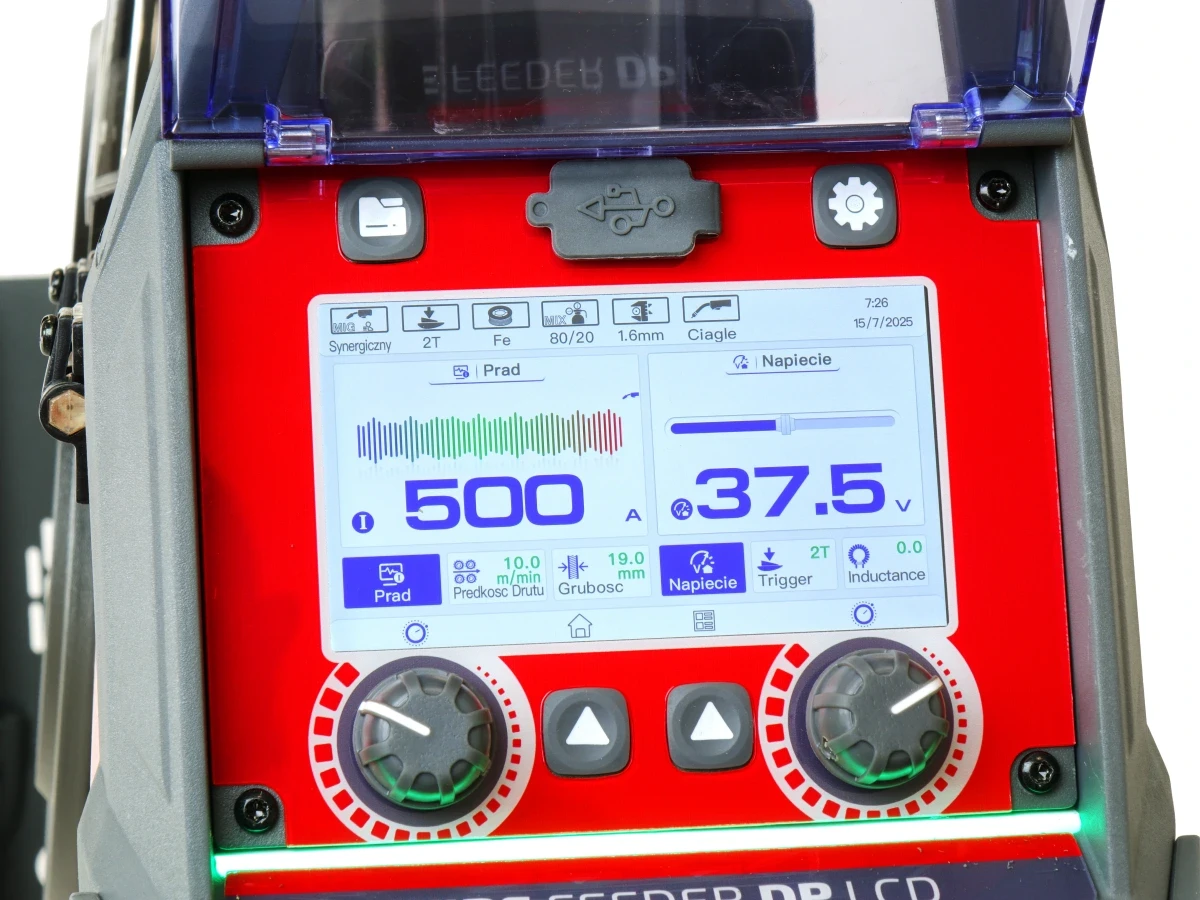 Ideal EXPERT MIG 550W PULSE Pro7 LCD - Bedienfield