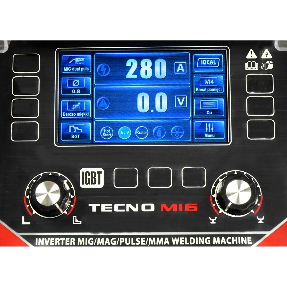 Ideal TECNO MIG 286 PULSE SYNERGIC LCD - Bedienfield