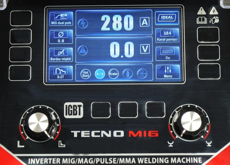 Ideal TECNO MIG 286 PULSE SYNERGIC LCD - Bedienfield