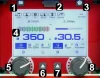 Ideal EXPERT MIG 380W PULSE Pro7 LCD - Bedienfield
