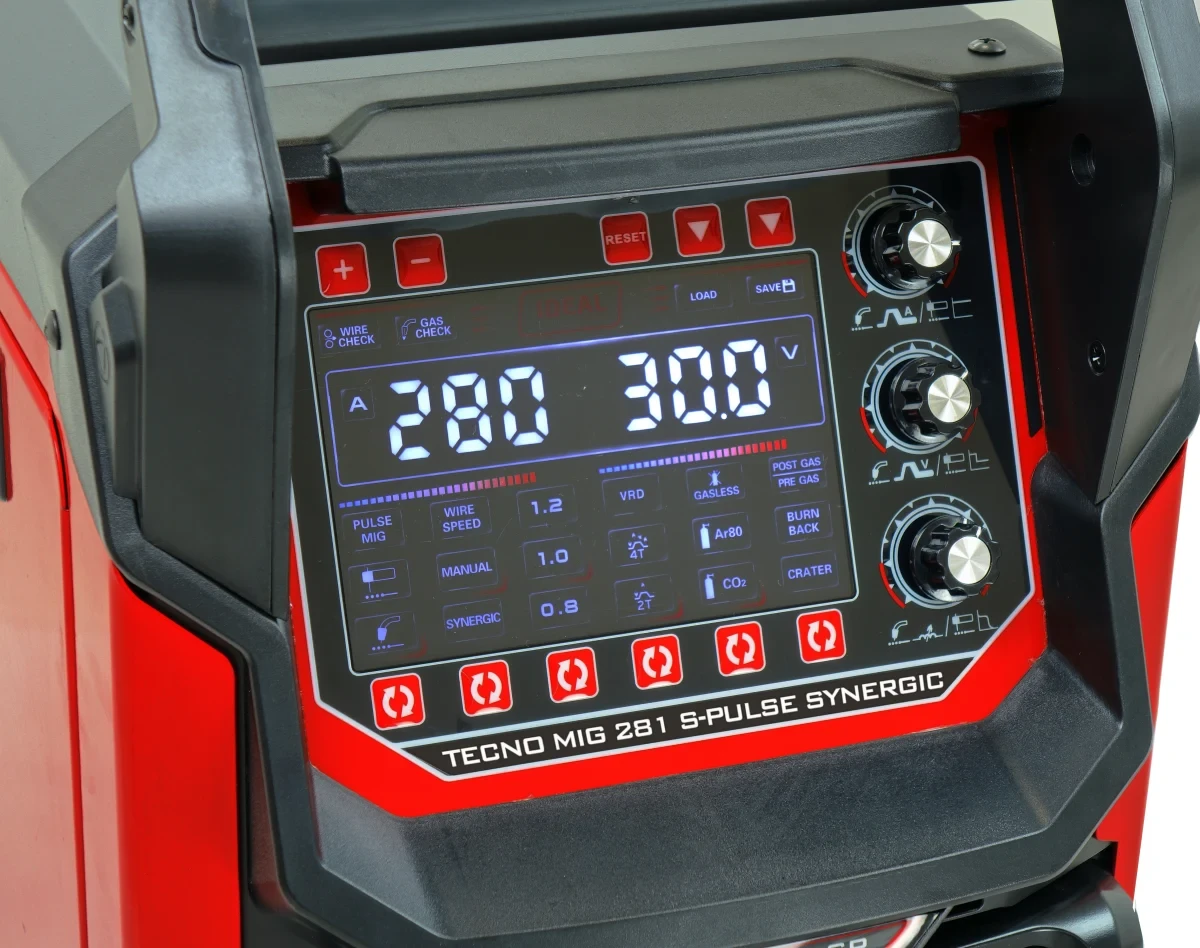 Ideal TECNO MIG 281 S-PULSE SYNERGIC - Bedienfield