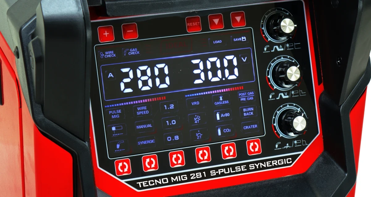 Ideal TECNO MIG 281 S-PULSE SYNERGIC - Bedienfield