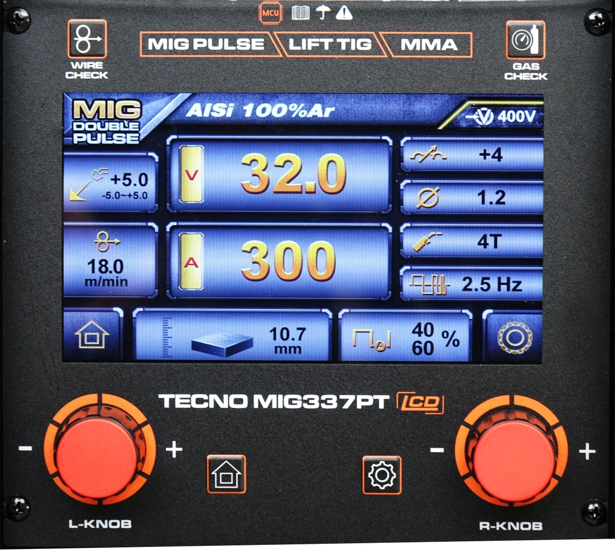 Ideal TECNOMIG 337 PULSE SYNERGIC LCD - Display