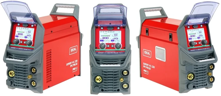 Ideal EXPERT MIG 220 PFC PULSE Pro 5 LCD Multiprozess-Schweissgeraet - Collage