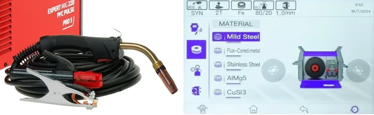 Ideal EXPERT MIG 220 PFC PULSE Pro 5 LCD Multiprozess-Schweissgeraet - Collage