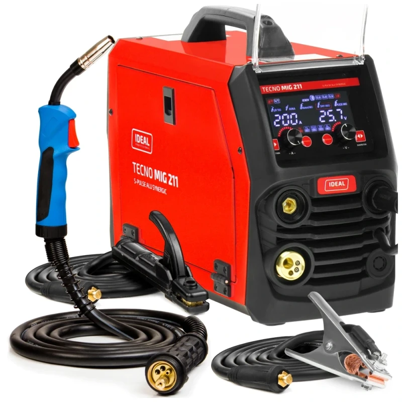 Ideal TECNO MIG 211 S-PULSE ALU SYNERGIC Multiprozess-Schweissgeraet - Hersteller-Set