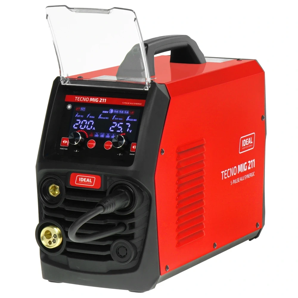 Ideal TECNO MIG 211 S-PULSE ALU SYNERGIC Multiprozess-Schweissgeraet - Drahtvorschub