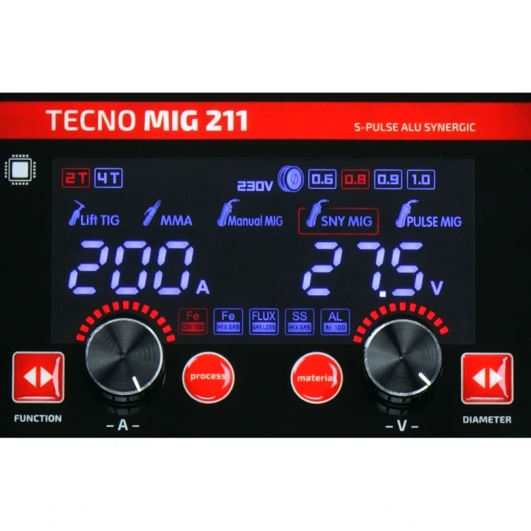 Ideal TECNO MIG 211 S-PULSE ALU SYNERGIC Multiprozess-Schweissgeraet - Bedenfield