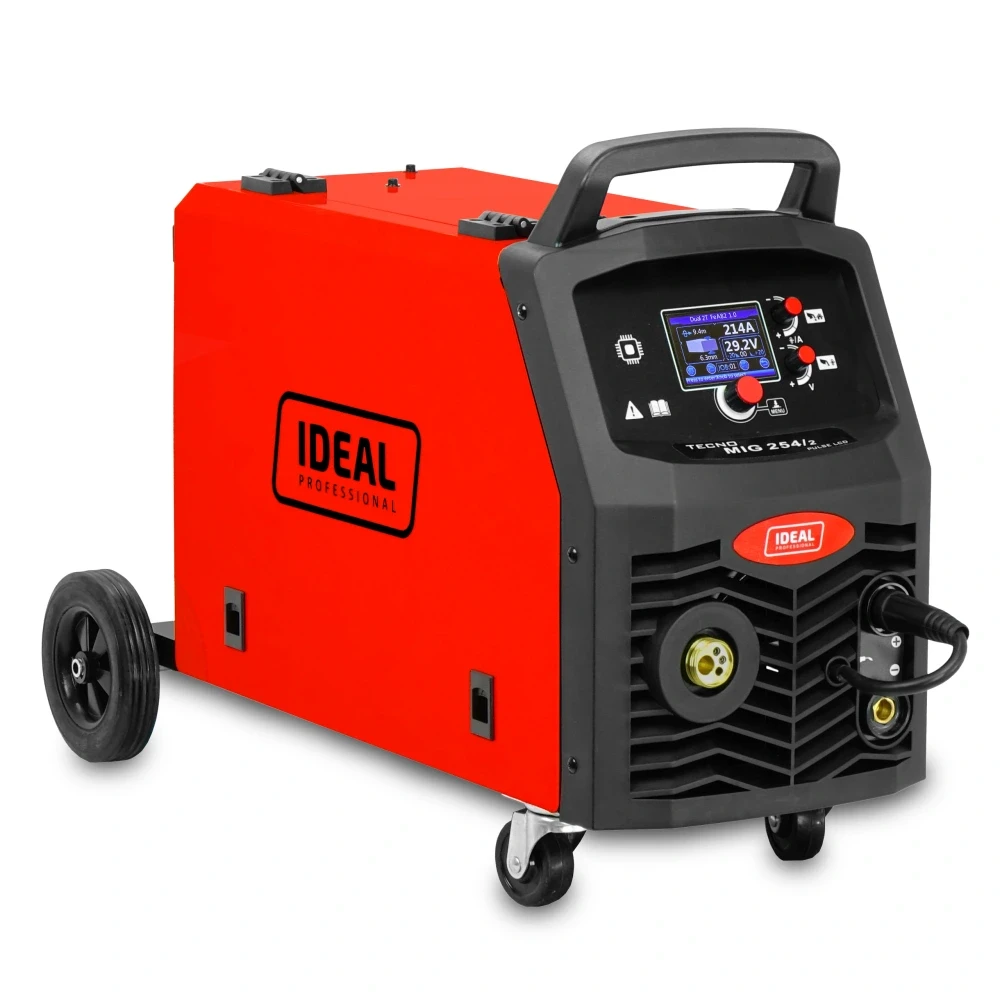 Ideal TECNOMIG 254/2 PULSE LCD Multiprozess-Schweissgeraet - Vorderseite des Geräts