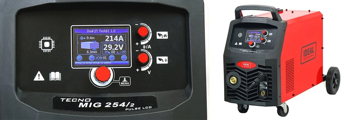 Ideal TECNOMIG 254/2 PULSE LCD Multiprozess-Schweissgeraet - Collage