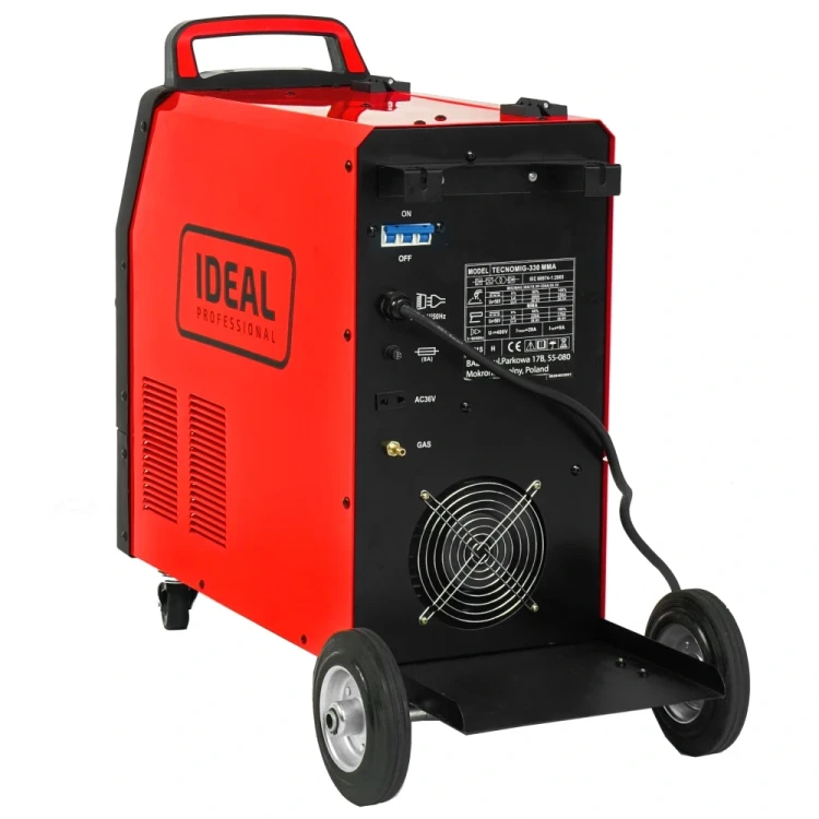 Ideal TECNO MIG 280 4x4 DIGITAL Multiprozess-Schweissgeraet - Rückseite des Geräts
