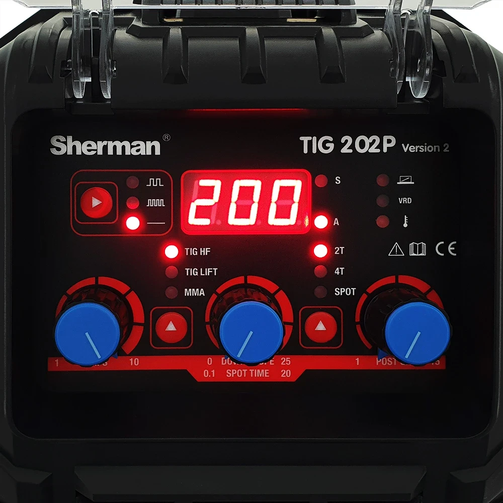 Sherman TIG 202 P DC WIG / MMA - Bedienfeld