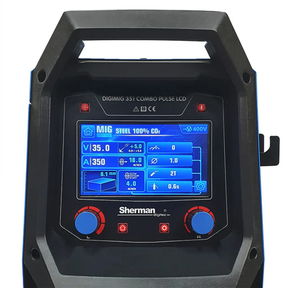 SHERMAN DIGIMIG 350 COMBO LCD MIG/MAG - Bedienfeld