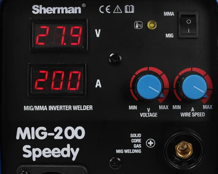 Sherman MIG 200 Speedy MIG/MAG - Bedienfeld
