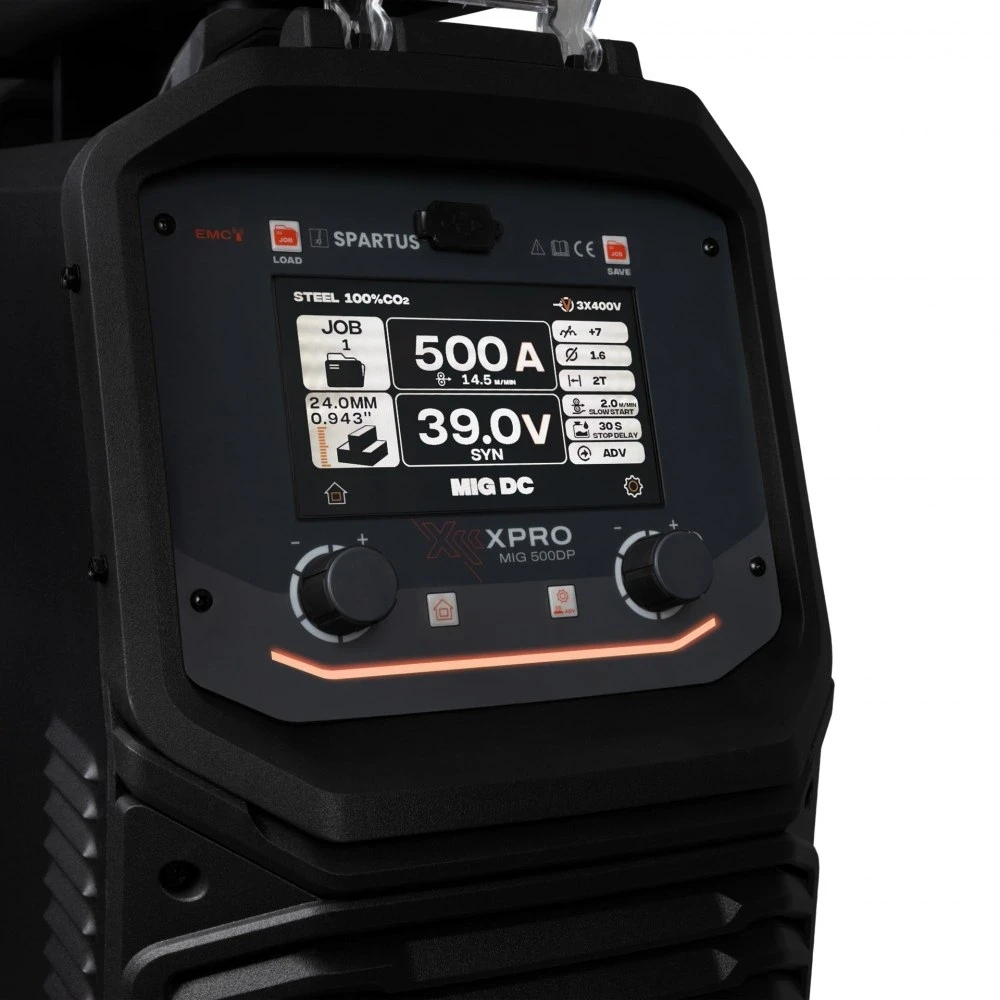 SPARTUS XPro MIG 500 Dual Pulse MIG/MAG - Bedienfeld
