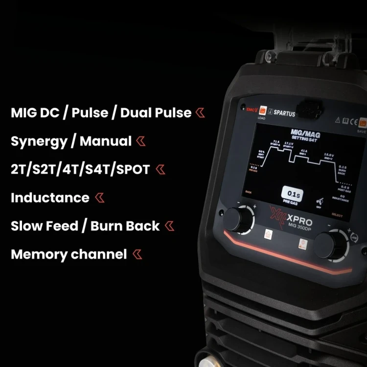 SPARTUS XPro MIG 350 Dual Pulse MIG/MAG - Funktionen