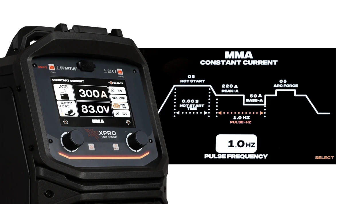 SPARTUS XPro MIG 350 Dual Pulse MIG/MAG - Funktionen