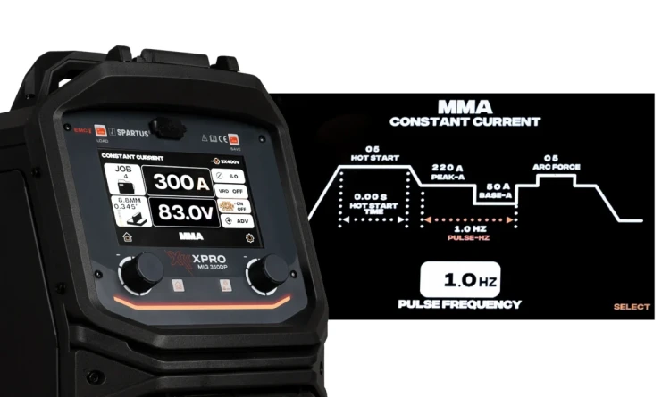 SPARTUS XPro MIG 350 Dual Pulse MIG/MAG - Funktionen