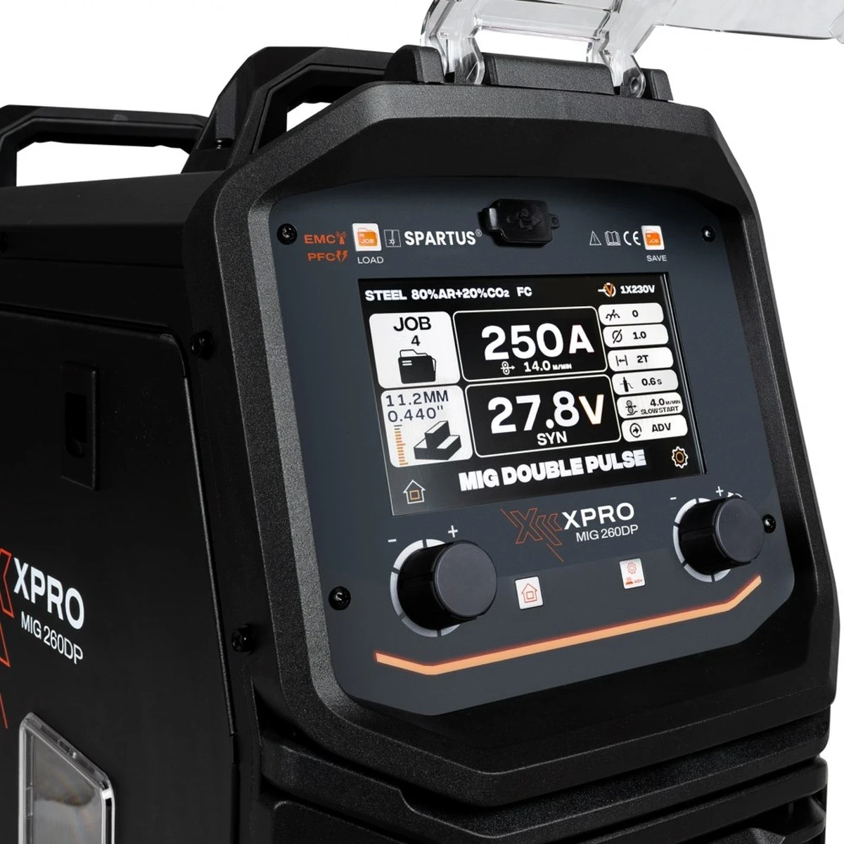 Spartus XPro MIG 260 Dual Pulse MIG/MAG - Bedienfeld