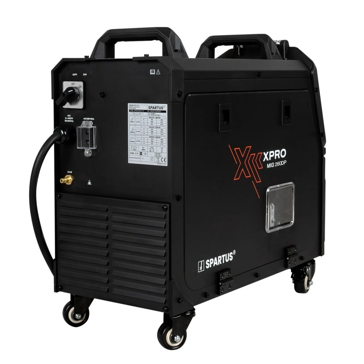 Spartus XPro MIG 260 Dual Pulse MIG/MAG - Rückseite des Geräts