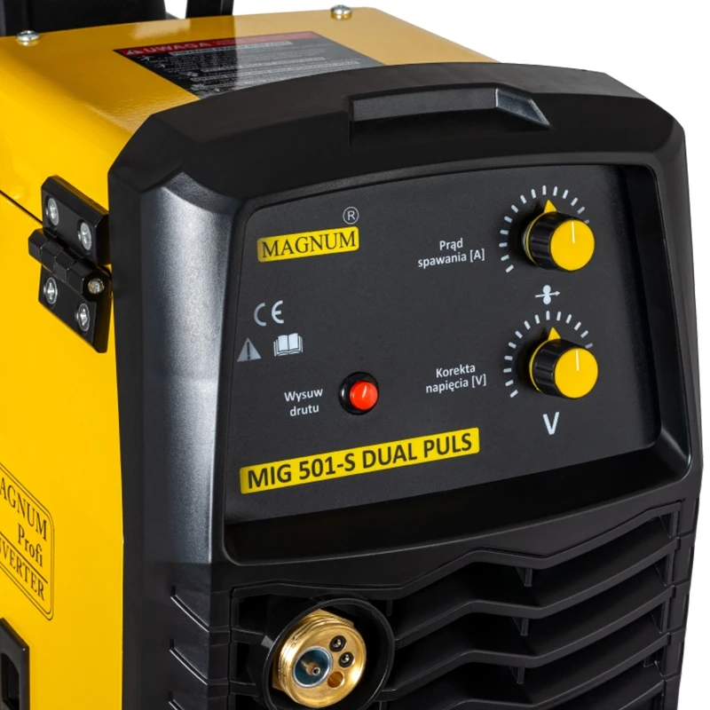 MAGNUM MIG 501-S DUAL PULS Synergie - Bedienfeld