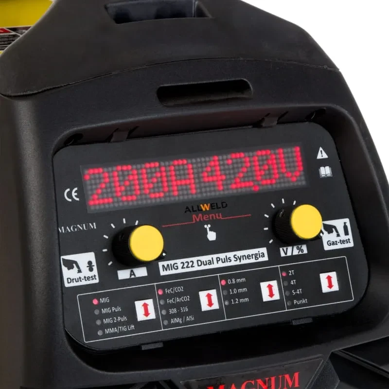 Magnum MIG 222 Dual Puls Synergia - Bedienfeld