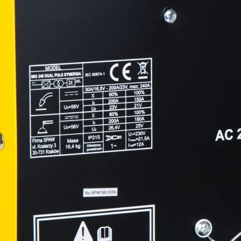 Magnum MIG 240 Dual Puls Synergie - Technische Daten