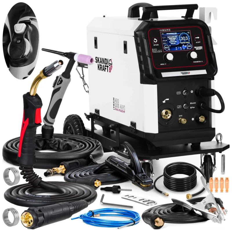 SKANDI KRAFT iTECH MIG 255 4in1 Dual Pulse - Hersteller-Set