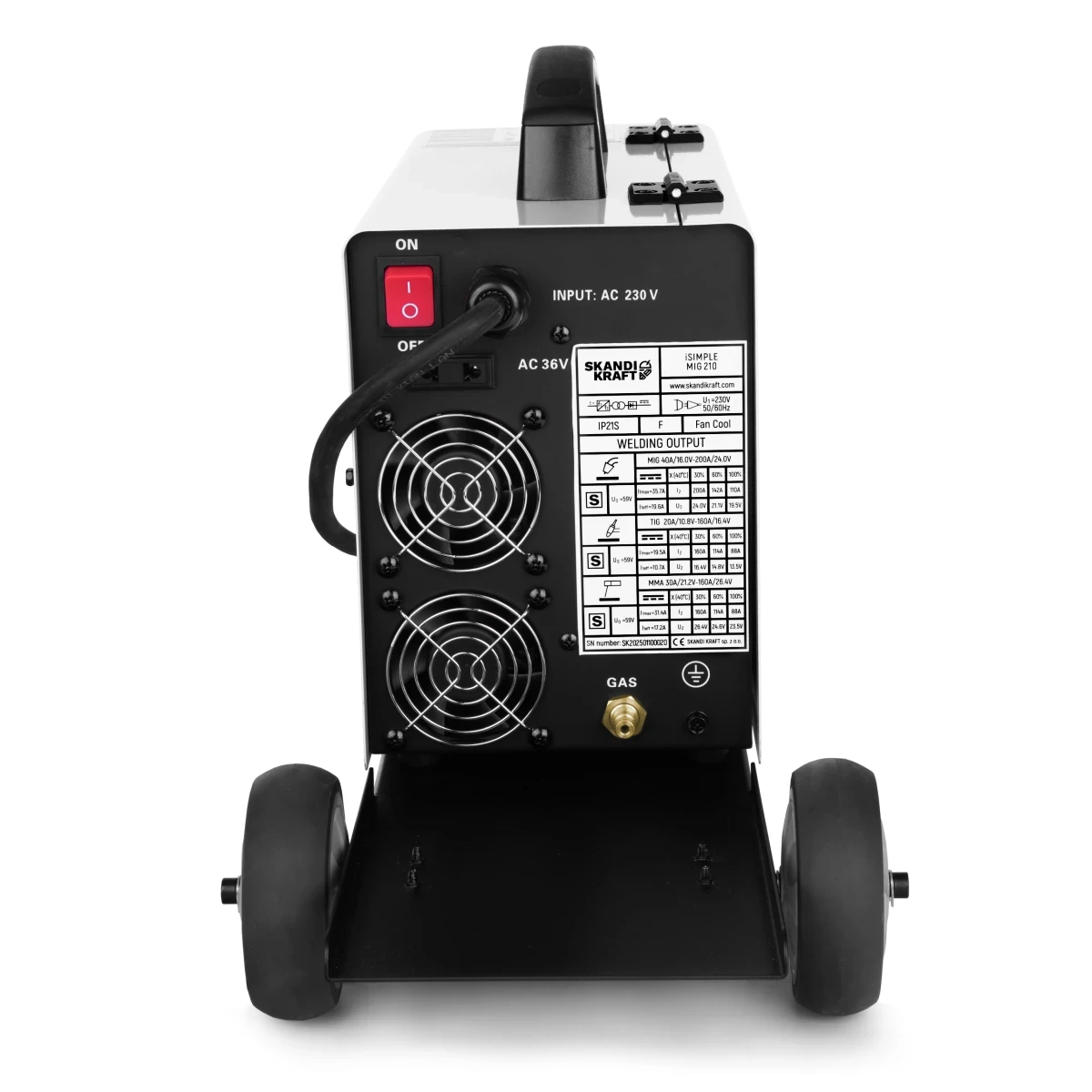 SKANDI KRAFT iSIMPLE MIG 210 CART - Fahrwerk