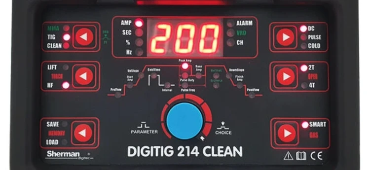 Sherman DIGITIG 214 CLEAN WIG DC - Bedienfeld