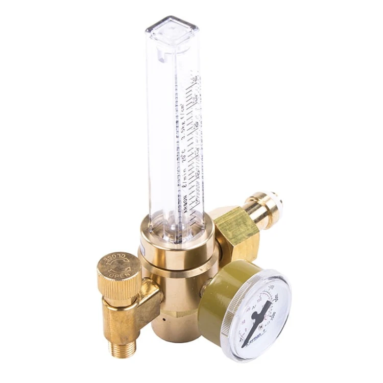 SHERMAN AR CO2 Flaschendruckminderer mit Rotameter | Einstufig für WIG & MIG/MAG