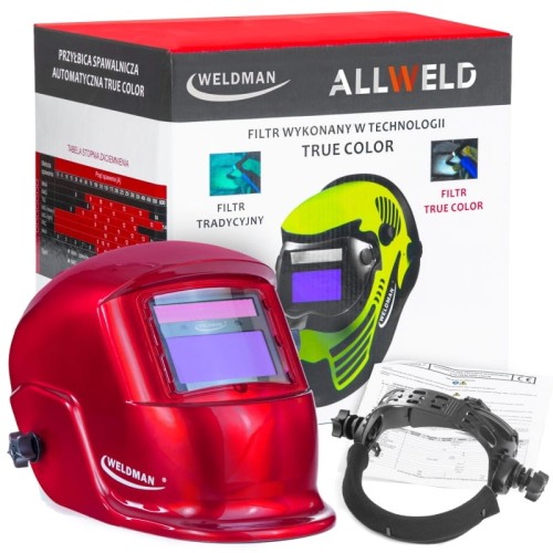 Automatik-Schweißhelm Weldman True Color Falcon Red