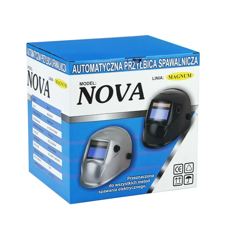 Magnum Nova Automatik-Schweißhelm Blau | 1/1/1/2 LCD Sichtfeld 96x39mm
