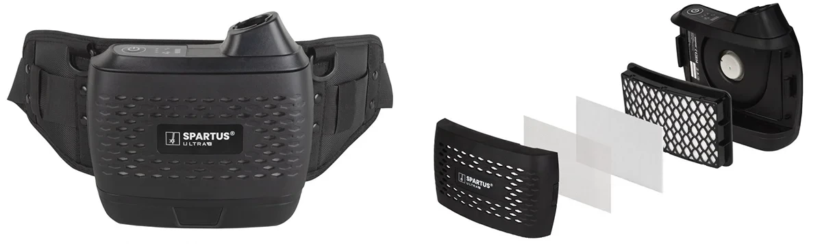 SPARTUS Ultra NX47 Frischluftsystem Schweißhelm mit echte 4-in-1-Schutzfunktion - Filterset
