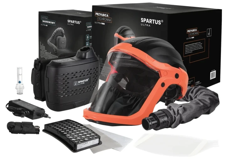 SPARTUS Ultra NX47 Frischluftsystem Schweißhelm mit echte 4-in-1-Schutzfunktion - Filterset