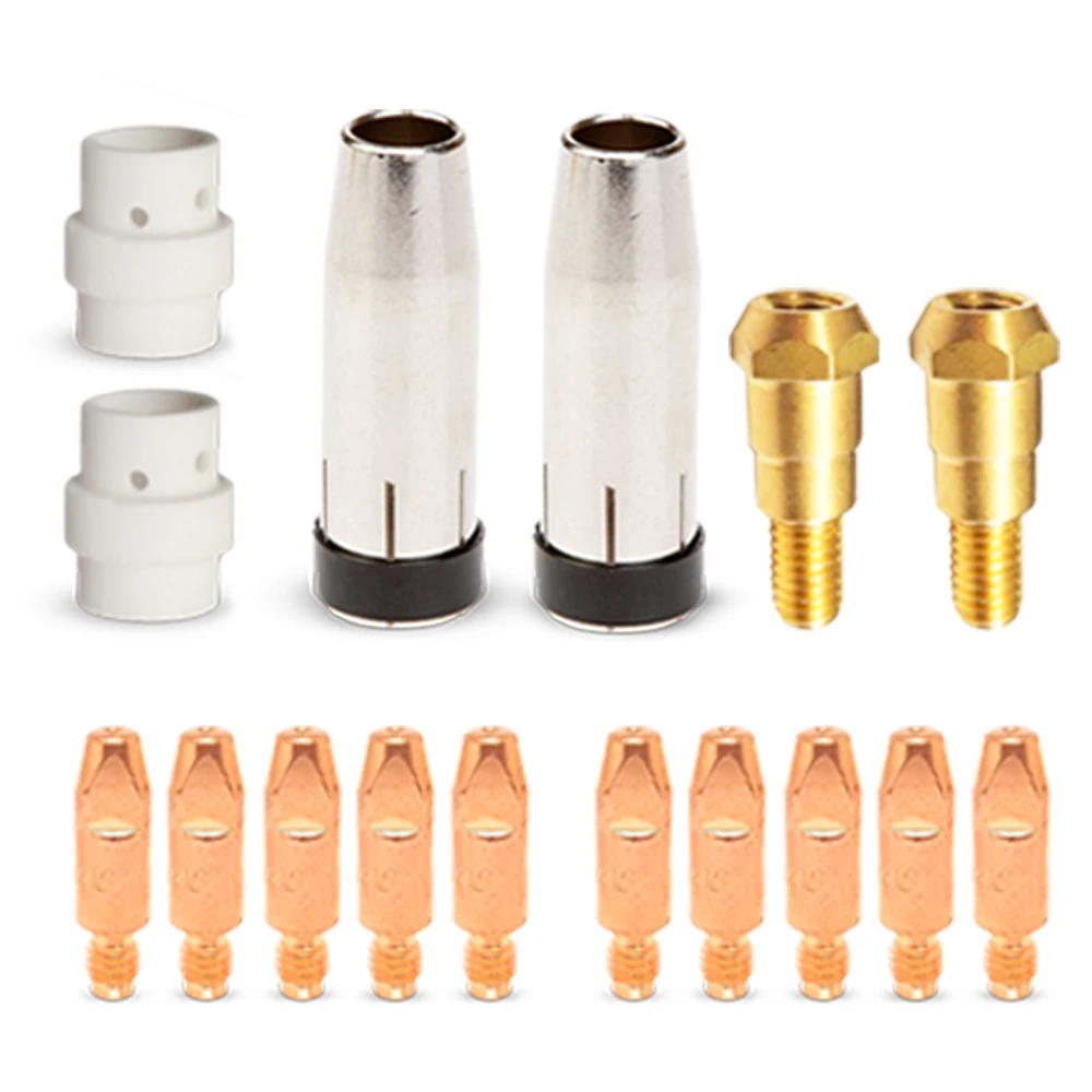 MB 24 MIG/MAG Verschleißteile-Set 16-teilig | Stromdüsen Ø 0,8 mm Gasdüsen Gasverteiler