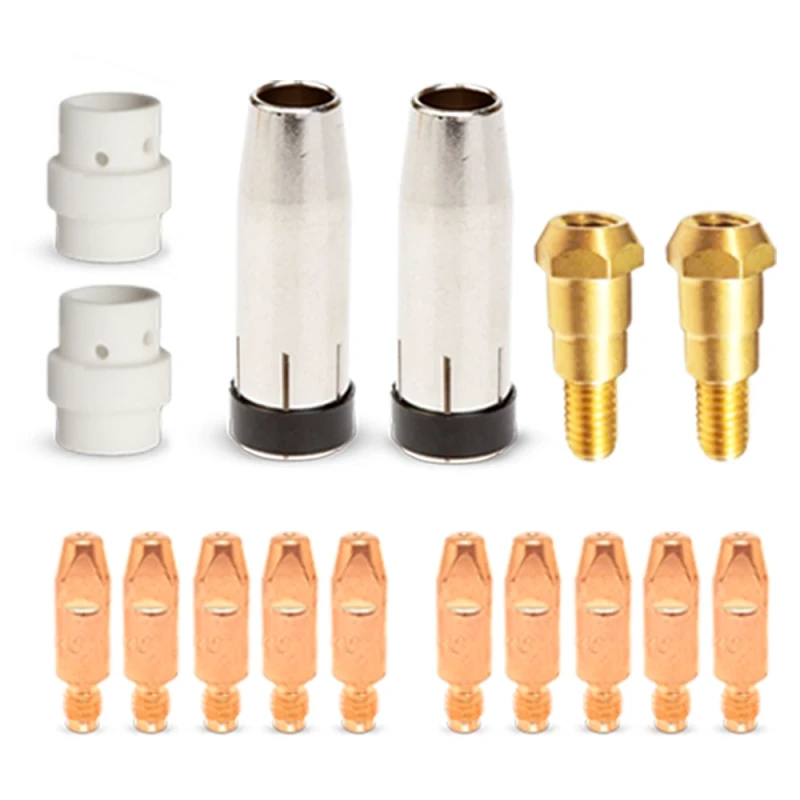 MB 24 MIG/MAG Verschleißteile-Set 16-teilig | Stromdüsen Ø 0,8 mm Gasdüsen Gasverteiler