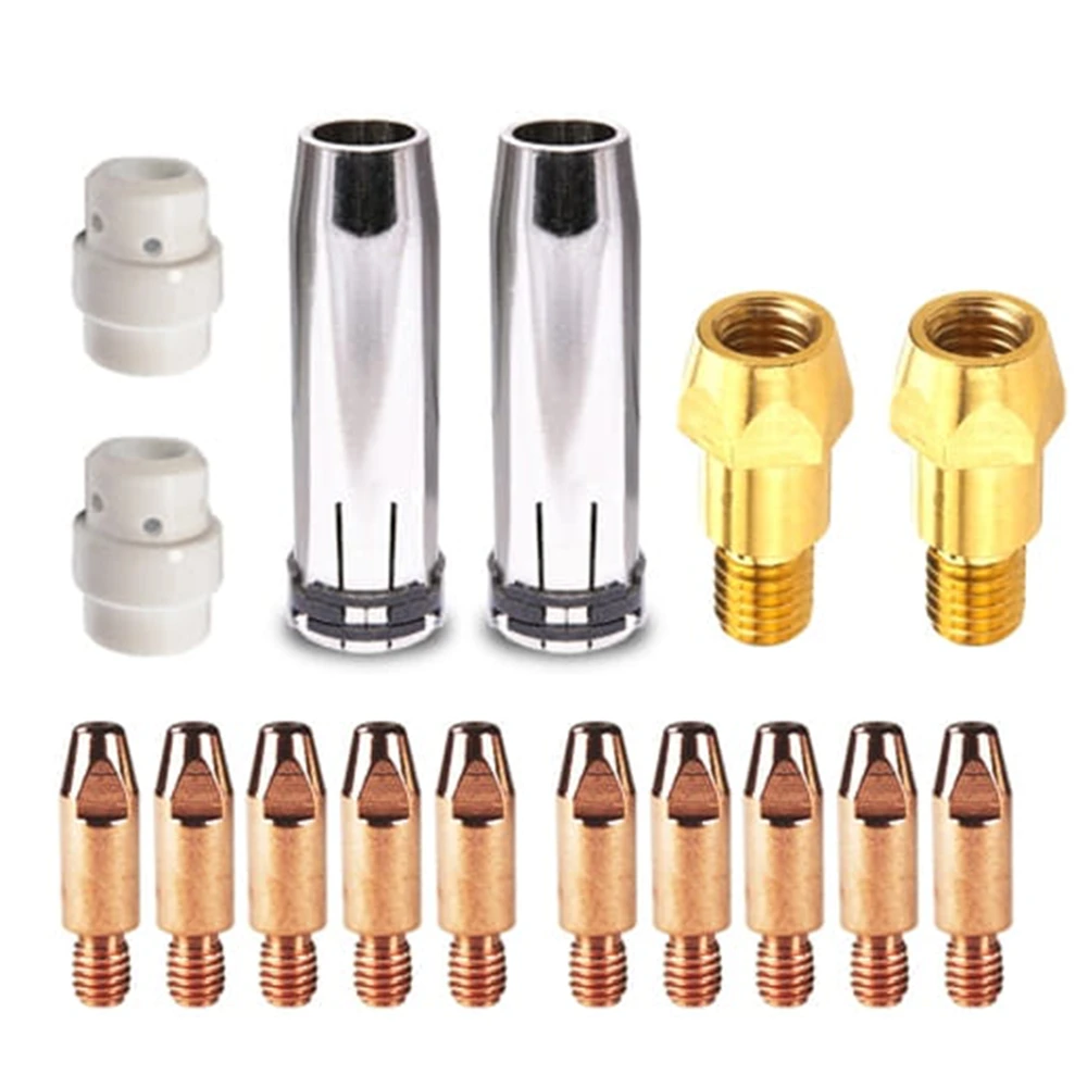 MB 36 MIG/MAG Verschleißteile-Set 16-teilig | Stromdüsen Ø 0,8 mm Gasdüsen Isolatoren