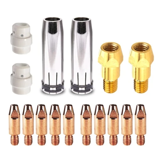 MB 36 MIG/MAG Verschleißteile-Set 16-teilig | Stromdüsen Ø 0,8 mm Gasdüsen Isolatoren